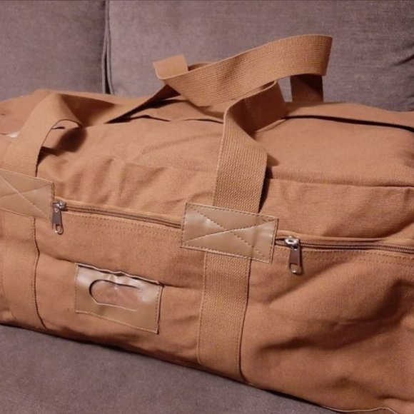 Rothco Canvas Israeli-Type Duffel Bag, Coyote Brown - Picture 1 of 7